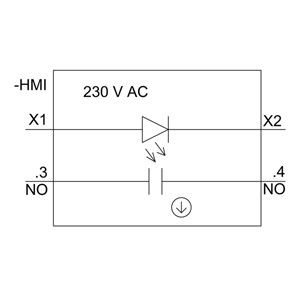 PLC 3SU1106-0AB40-1BA0 SIRIUS ACT Полный блок Нажатие кнопки Пластмассовый освещенный плоский моментный