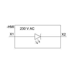 230 Вт переменного тока пластмассовый желтый SIRIUS ACT Pilot Light Flush с гладким объективом 3SU1106-6AA30-1AA0