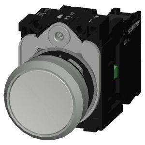 Металлический блестящий 3SU1150-0AB60-1BA0 Плоская кнопка Моментная кнопка SIRIUS ACT Полный блок