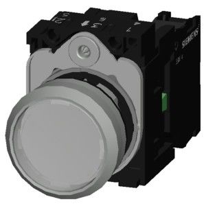 3SU1150-0AB70-1BA0 SIRIUS ACT Полный блок Металлический блестящий не освещенный плоский моментный кнопка