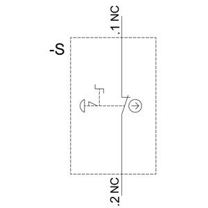 Аварийная остановка Металлическая блестящая кнопка 3SU1150-1HB20-1CG0