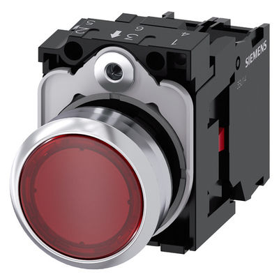 3SU1152-0AB20-1CA0 Металлическая блестящая освещенная плоская кнопка для SIRIUS ACT
