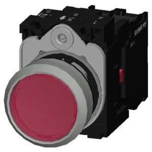 3SU1152-0AB20-1CA0 Металлическая блестящая освещенная плоская кнопка для SIRIUS ACT