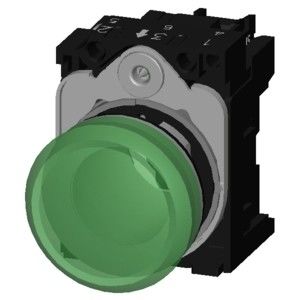 Зажигается гладкая линза флеш пилотный свет для 24V AC/DC Металл блестящий SIRIUS ACT Полный блок