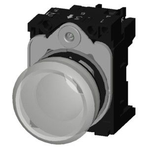 Гладкая линза с промывкой SIRIUS ACT Полный блок 24V AC/DC Металлический блестящий пилотный свет