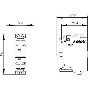 PLC 3SU1400-1AA10-3BA0 Контактный модуль SIRIUS ACT для передней установки и приложений 1NO