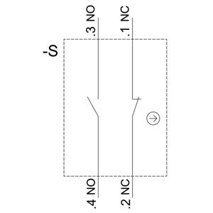 Передняя установка 1NO1NC PLC 3SU1400-1AA10-3FA0 Контактный модуль SIRIUS ACT с терминалом