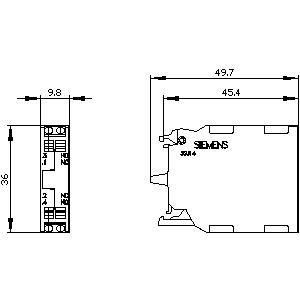 Передняя установка 1NO1NC PLC 3SU1400-1AA10-3FA0 Контактный модуль SIRIUS ACT с терминалом