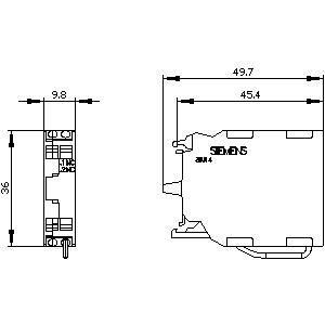 PLC 3SU1400-1AA10-3HA0 SIRIUS ACT Контактный модуль Передняя установка пружинного терминала