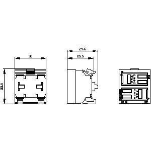 Удобный для пользователя ПЛК 3SU1400-1MA10-1BA1SIRIUS ACT PROFINET с терминальным модулем 2DI черный