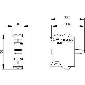 PLC 3SU1400-2AA10-3CA0 SIRIUS ACT Контактный модуль с базовым монтажем 1NC