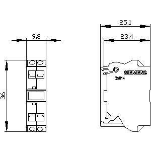 PLC 3SU1400-2DA43-3AA0 SIRIUS ACT Модуль поддержки проводки Идеально подходит для зеленой/желтой проводки