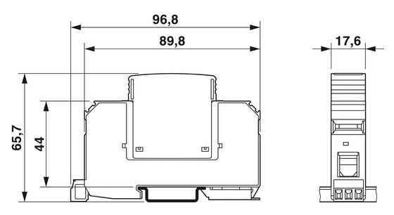 5V AC до 250V AC 2817974 F-MS 12/FM Защита от перенапряжения типа 2 с 2 полюсами и производительностью