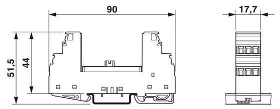 1 полюс 2856139 PT 2X1-BE Защита от перенапряжения
