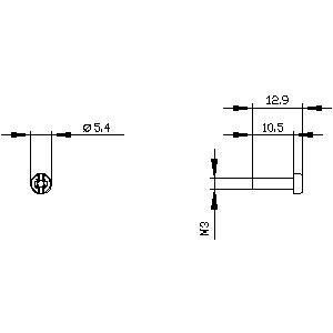PLC 3SU1950-0KK80-0AA0 SIRIUS ACT Блестящий металлический заземляющий болт для поддержки заземления