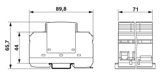 VAL-MS 230 IT/3 1 Защитник от перенапряжения типа 2 2858548 для бытовых приборов 230 Вт переменного тока с четырьмя полюсами