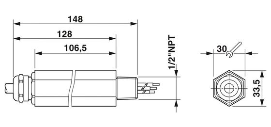 2882569 S-PT-1X2-24DC-1/2" защитник от контактного перенапряжения Феникса 3 полюса 24 В DC