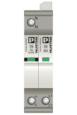 VAL-SEC-T2-2C-350-FM Защита от перенапряжений типа 2 5V AC... 250V AC 125V DC 200mA DC 3 полюса