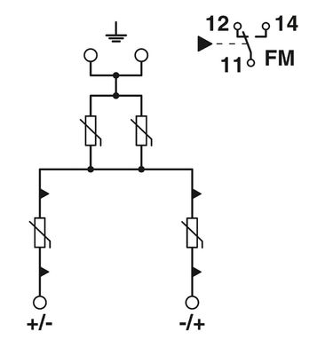 2905640 VAL-MB-T1/T2 1500DC-PV/2 V-FM Класс 1/2 Молниеносный защитник 4 полюс