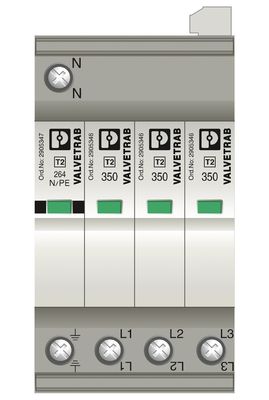 175-FM VAL-SEC-T2-3S Защита от перенапряжения типа 2 для 5V AC до 250V AC и 125V DC 1 полюс