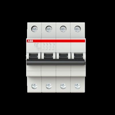 MCB SH204-B20 Миниатюрный выключатель 4P 20A 220V 50Hz Назначенное напряжение и частота