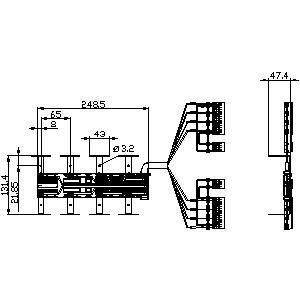 3KC9831-3 Аксессуары и запасные части Комплект питания для 3KC ATyS g ATSE 630A 4 Pole