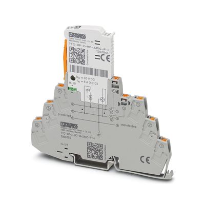 Защитник от электрических перенапряжений 12 В постоянного тока TTC-6P-3-HF-M-2P-PT-I для защиты от электрических перенапряжений