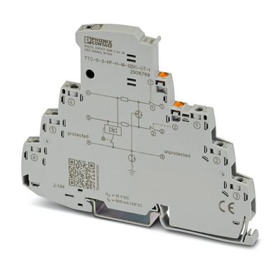 Количество полюса 2 TTC-6-3-HF-F-M-12DC-UT-I Защитник от перенапряжений номинальное напряжение 24 V постоянного тока