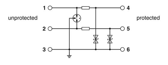 2 полюс 2906807 TTC-6-2XTVSD-12DC-PT Охранитель от перенапряжения для номинального напряжения 12 В постоянного тока