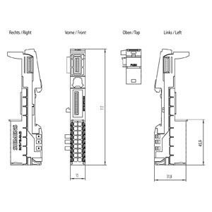 Siemens 6ES7193-6BP00-0DA0 ET 200SP BaseUnit BU15-P16 A0 2D/T для автоматических систем