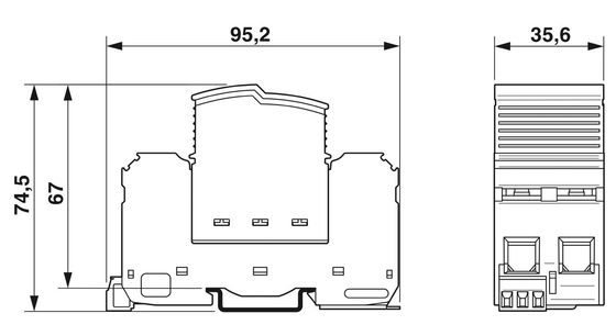 FLT-SEC-P-T1-1C-440/35-FM Phoenix Contact Type 1 2 Комбинированный защитник от перенапряжения с двумя полюсами