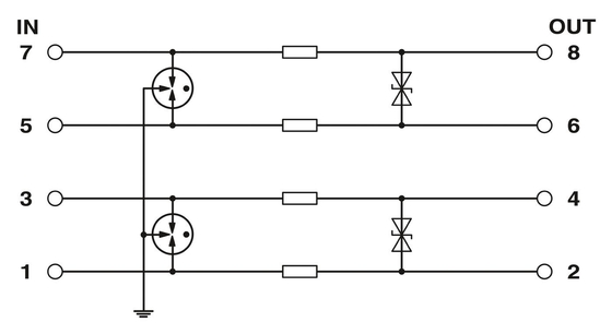 2804649 LIT LIT 4X1-24 Phoenix Contact Surge Protector для 24 В постоянного тока