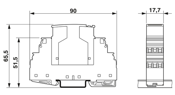 5В постоянного тока PT 3-PB-ST Phoenix Contact Surge Protector Plug Номер поля 1 Номинальное напряжение
