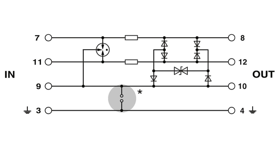 5В постоянного тока PT 3-PB-ST Phoenix Contact Surge Protector Plug Номер поля 1 Номинальное напряжение