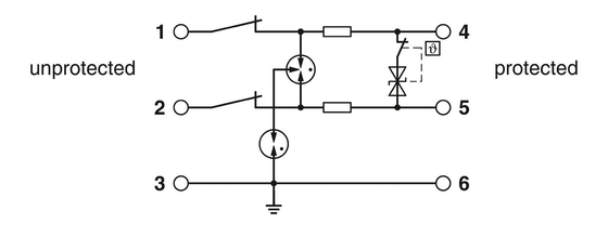 24 В постоянное номинальное напряжение TTC-6-1X2-M-EX-UT-I защитник от перенапряжения для 2 полюсов от Phoenix Contact