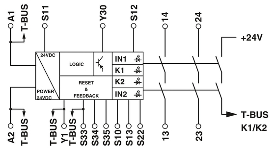 2981486 PSR-SCP-24DC/SDC4/2X1/B Реле безопасности контактного контакта Феникса с теорией релета напряжения