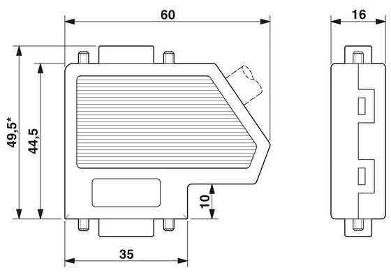 Профессиональный SUBCON-PLUS-PROFIB 2744348 Phoenix Contact D-SUB Bus Connector для промышленного оборудования