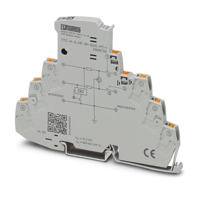 TTC-6-3-HF-M-12DC-PT-I Phoenix Contact Surge Protector 2 Pole 12 V постоянное номинальное напряжение