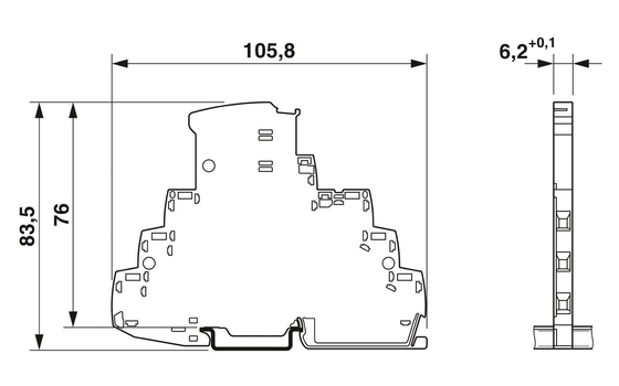 TTC-6-3-HF-M-12DC-PT-I Phoenix Contact Surge Protector 2 Pole 12 V постоянное номинальное напряжение