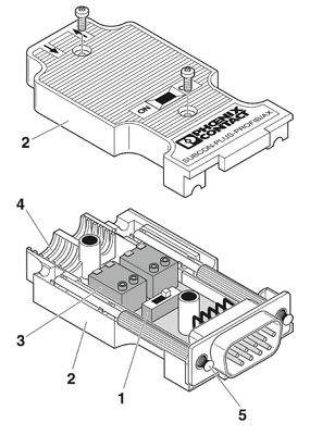 2744377 SUBCON-PLUS-PROFIB/AX Phoenix Contact D-SUB Bus Connector для передачи данных