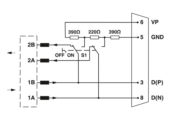 2744377 SUBCON-PLUS-PROFIB/AX Phoenix Contact D-SUB Bus Connector для передачи данных