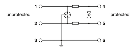 Защитник от перенапряжения TTC-6-1X2-24DC-PT от Phoenix Contact для номинального напряжения 24 В постоянного тока