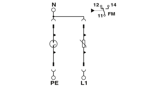 Контакт Phoenix 2905333 VAL-SEC-T2-1S-350-FM Защитник от перенапряжения для применения на трех полюсах