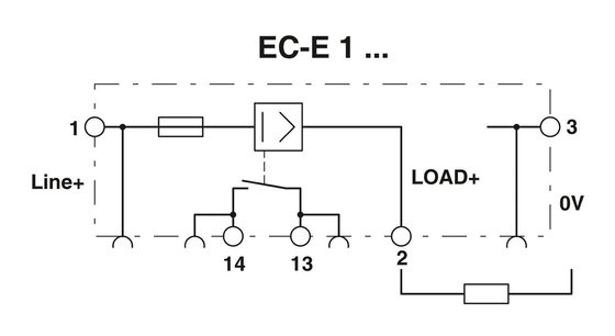 1 полюсный электронный выключатель EC-E1 4A для контактного электронного оборудования Phoenix