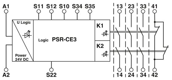 Реле напряжения PSR-SCP-24DC/CE3/3X1/1X2/B SET