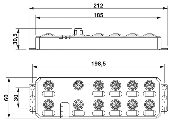 2701509 AXL E PN DI8 DO8 M12 6P Phoenix Контактный цифровой модуль универсальный и гибкий