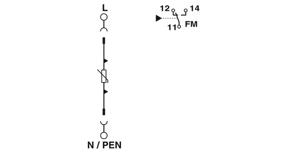 230V переменное напряжение 2868033 VAL-MS 60/FM Phoenix Contact Type 2 Защита от перенапряжения