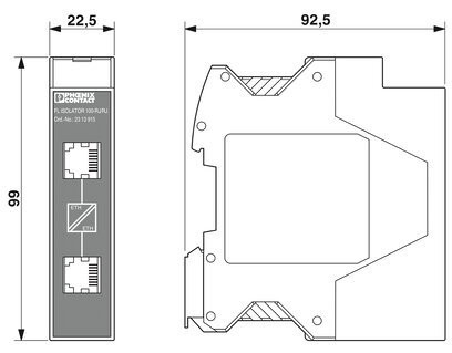 2313931 Контактный модем Phoenix FL ISOLATOR 100-RJ/RJ для оптимальной автоматизации