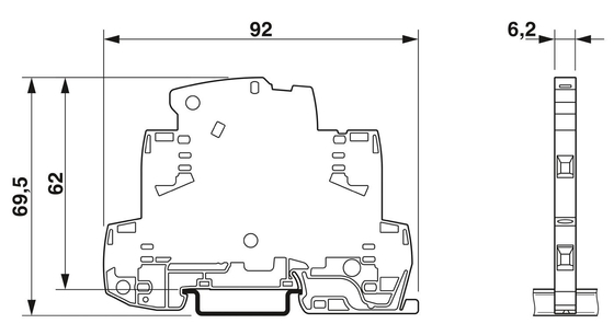 Защитник от контактных перенапряжений Phoenix TTC-6-TVSD-C-24DC-UT-I 2906831 для номинального напряжения 24 В постоянного тока