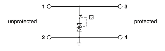 Защитник от контактных перенапряжений Phoenix TTC-6-TVSD-C-24DC-UT-I 2906831 для номинального напряжения 24 В постоянного тока